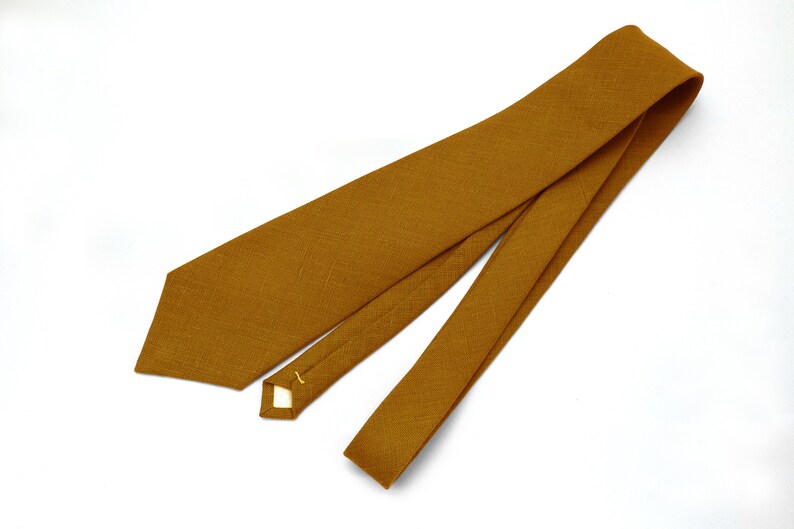 Mustard color,bow tie wedding necktie linen necktie groomsmen necktie sand bow tie for men sand necktie