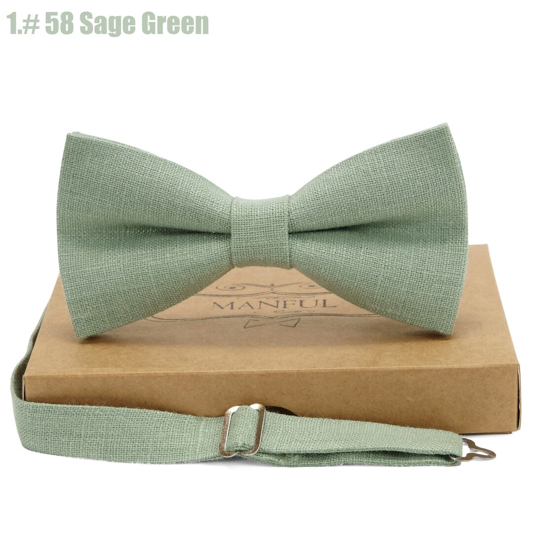 Sage Green Color Sage Green Bow Tie Noeud Papillon Vert Fonc 