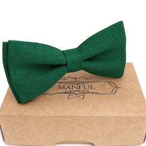 Green color ,linen bow tie, wedding necktie, linen necktie,  groomsmen necktie,  blue-green  necktie, teal bow tie for men