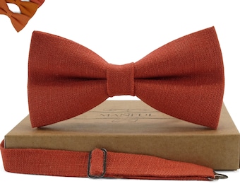 Burnt Orange Bow Tie,Rust Bow Tie,Terracotta Bow Tie,Copper Bow Tie,Autumn Orange Bow Tie,Sienna Bow Tie,Tangerine Bow Tie,Brick Red Bow Tie