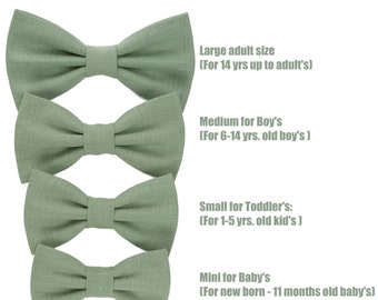 Sage green color , light green bow tie, noeud papillon vert foncé,wedding necktie,noeuds papillon, linen necktie, green bow tie for men