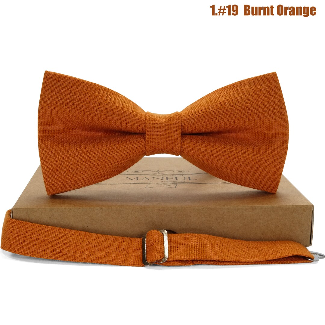 burnt orange bow ties