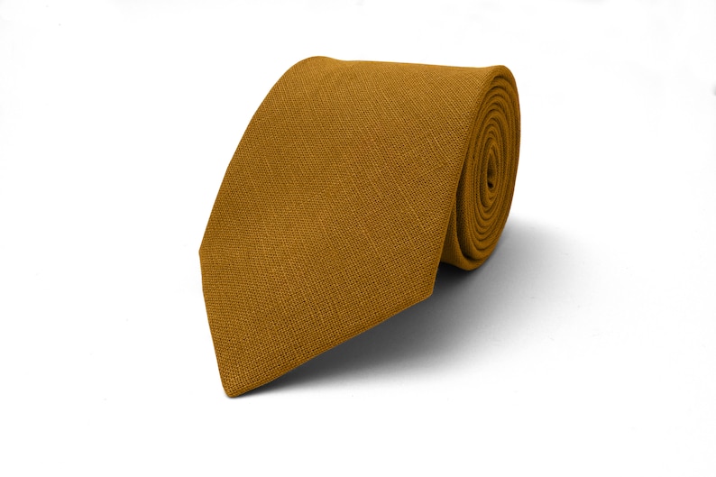 Mustard color,bow tie wedding necktie linen necktie groomsmen necktie sand bow tie for men sand necktie