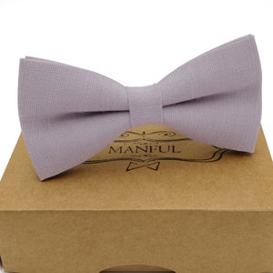 Lilac color Bow tie, wedding necktie, linen necktie, groomsmen necktie, sand necktie, sand bow tie for men
