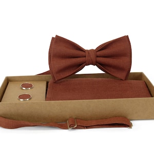 Brown color bow tie, Brown Color Necktie, Bright brown Bow Tie,Noeud papillon couleur marron  , Braune Krawatte , Cravate marron