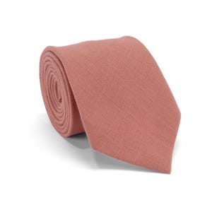 Dusty Rosen Color,Linen Muszka, Krawat Ślubny, Krawat Dziecięcy, Krawat Chłopięcy, Bo Tie Dla Mężczyzn