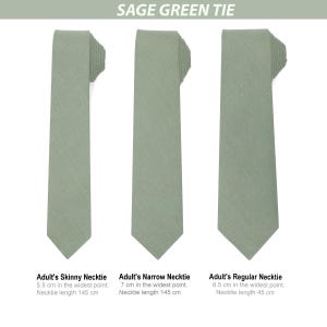 Handmade Sage Green Linen Necktie: Groomsmen Wedding Tie
