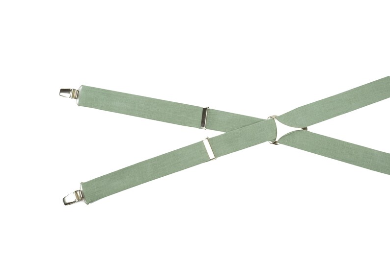 Sage Green Linen Bow Tie, Wedding Necktie, Linen Necktie, Groomsmen Necktie, Green Necktie, Sage Green Bow Tie for Men,Dusty Green Bow Tie image 7