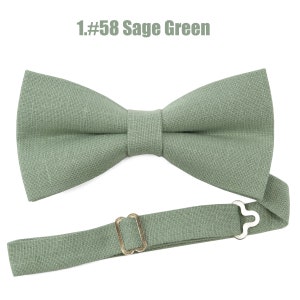 Sage green linen necktie, wedding necktie, linen necktie, groomsmen neck, wedding tie, green necktie, green bow tie for men image 7