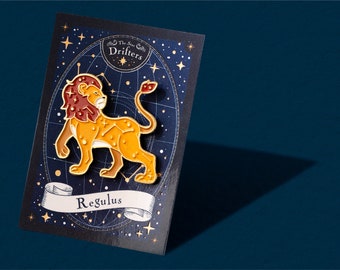 Regulus: The Star of The King, Lion Constellation Enamel Pin