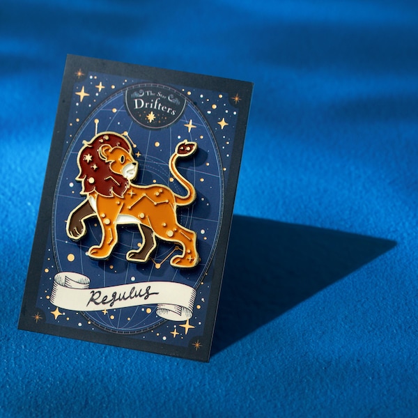 Regulus: Kungens stjärna, Lejonkonstellation Emaljnål