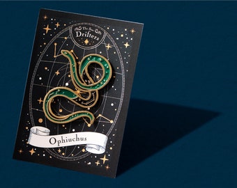 Ophiuchus: The Coiled Serpent, Snake Constellation Enamel Pin