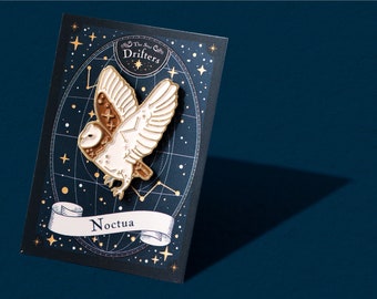 Noctua: The Little Owl Constellation Enamel Pin