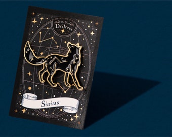 Sirius: The Lone Wolf Constellation Enamel Pin