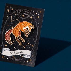 Vulpecula: The Leaping Fox Constellation Enamel Pin