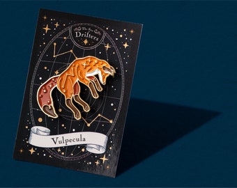 Vulpecula: The Leaping Fox Constellation Enamel Pin