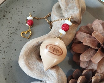 Olive wood pendulum