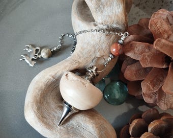 Beschwertes Wünschelrutenpendel aus Weidenholz