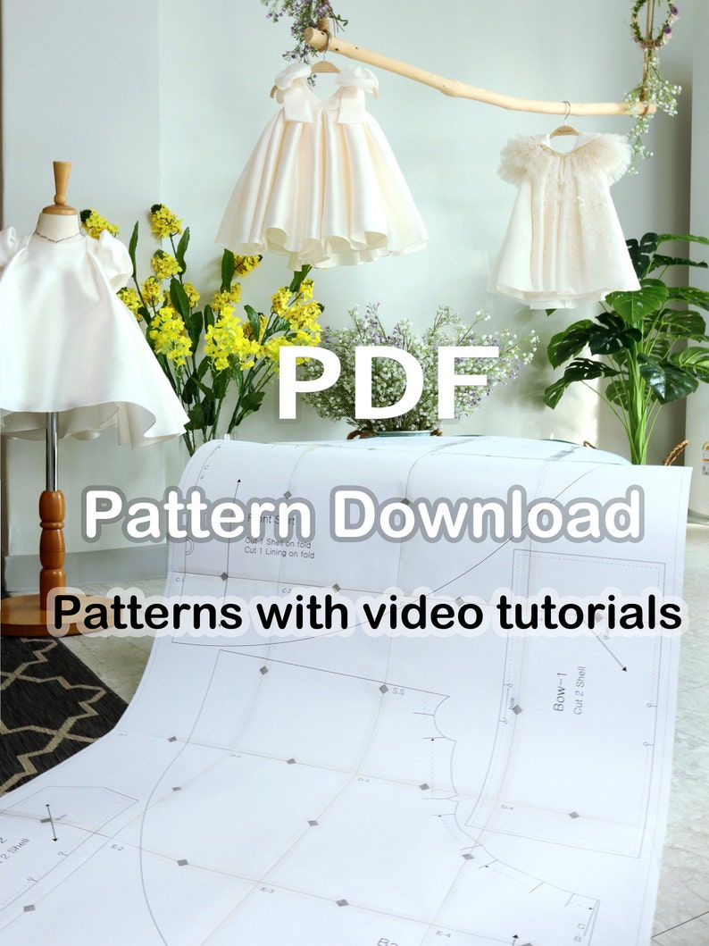 Baby Girl Dress Sewing Pattern PDF Patterns With Video Tutorials Etsy