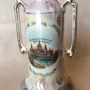 Hannover, Germany - Grass aus Hannover Neues Rathaus souvenir vase