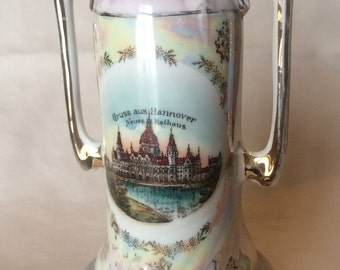 Hannover, Germany - Grass aus Hannover Neues Rathaus souvenir vase