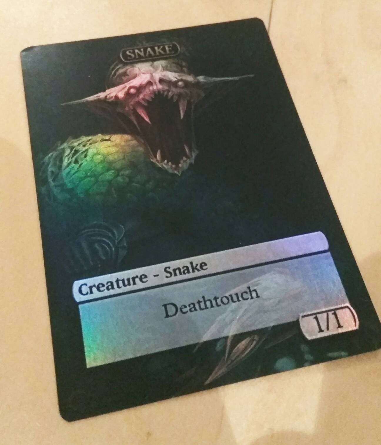 Mtg Snake 1/1 for Ophiomancer Alternative Art // Chose the Etsy