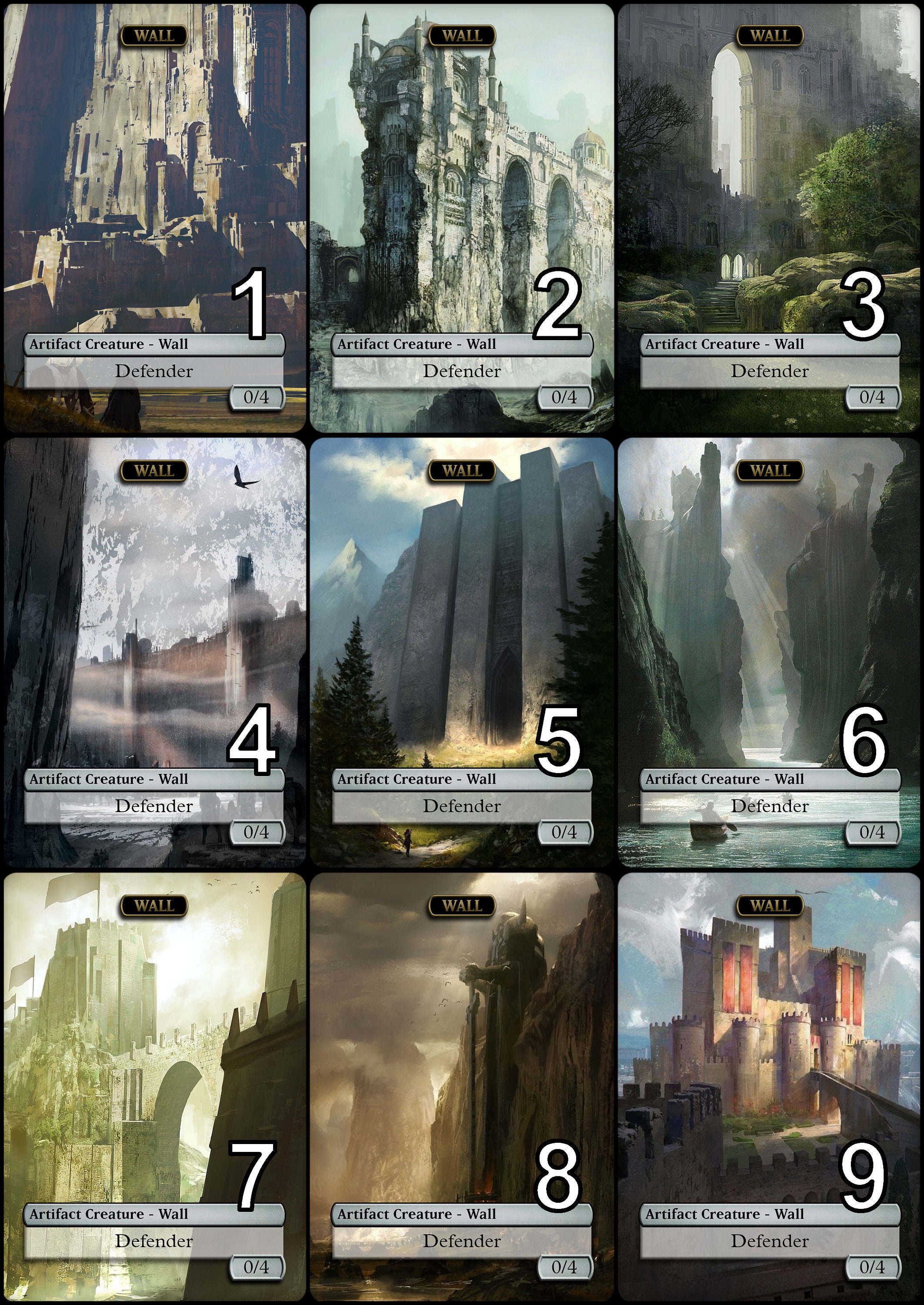 MtG Wall 0/4 Token Alternative Art // Chose the Art For Etsy