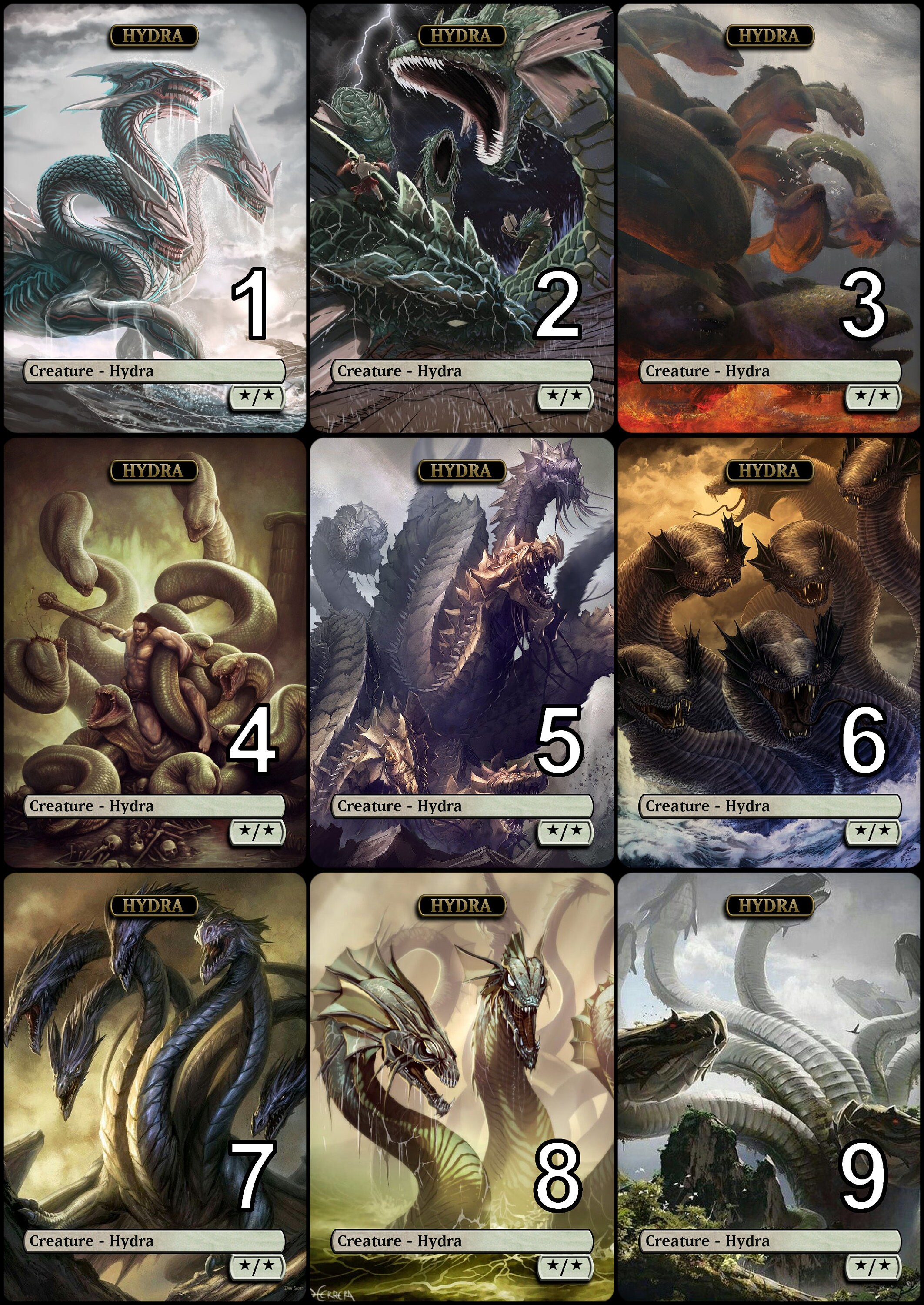 Mtg Hydra Token For Grakmaw Skyclave Ravager Alternative Etsy