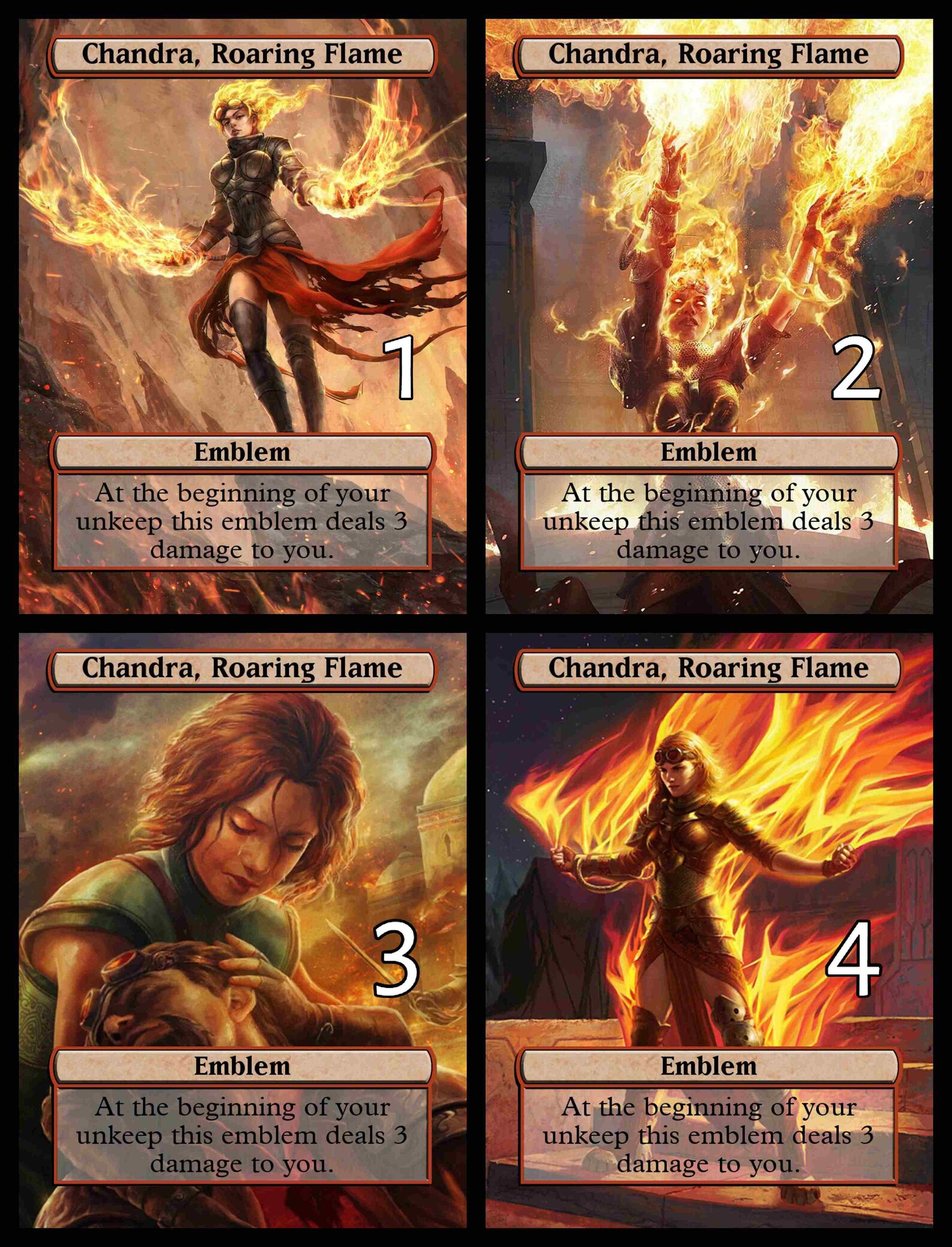 MtG Emblem for Chandra Roaring of Flame Alternative Art // | Etsy