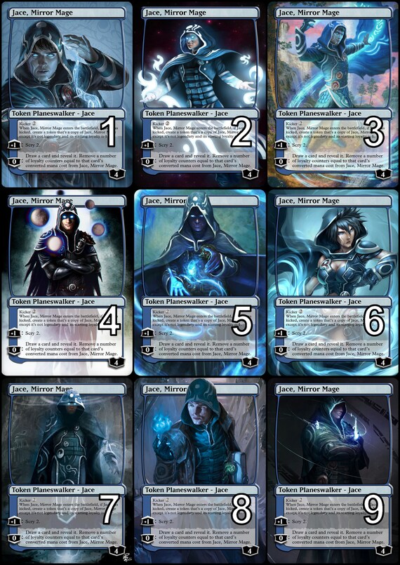 MtG Jace Mirror Mage Token Copy Alternative Art // Chose the Etsy