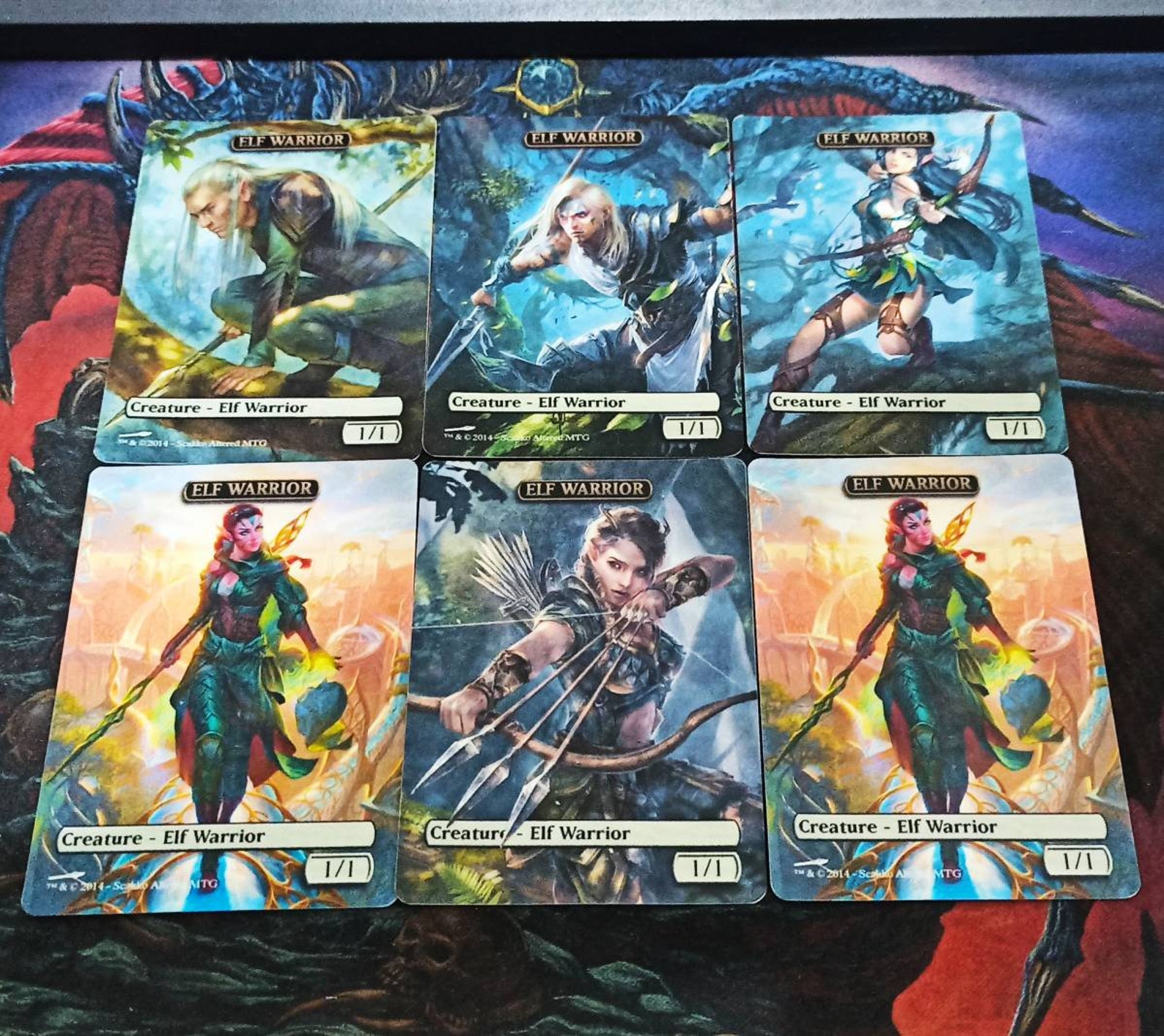 Mtg Elf Warrior 1/1 Token Alternative Art // Chose the Art - Etsy