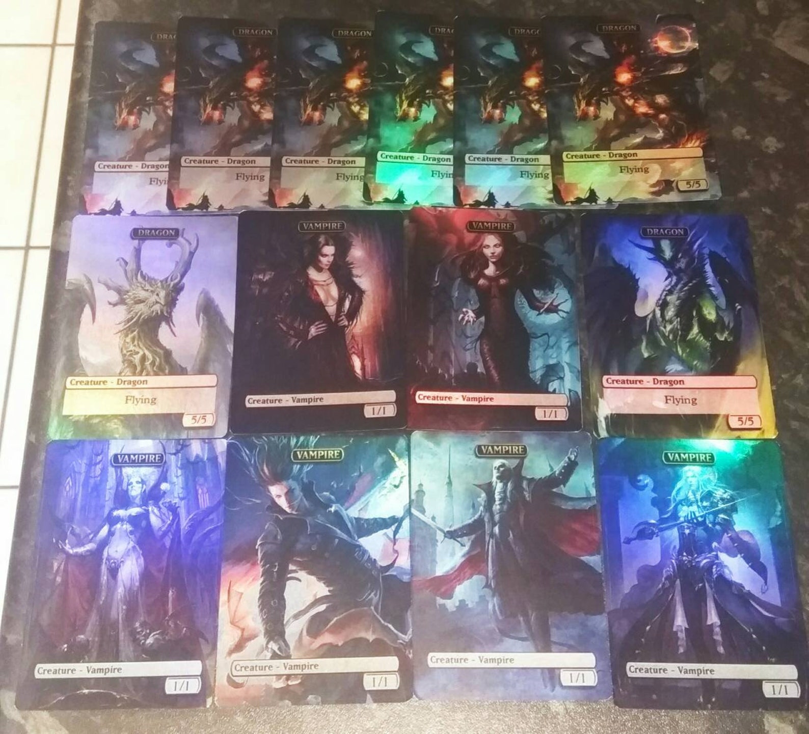MtG Vampire 1/1 for Edgar Markov Token Alternative Art // | Etsy