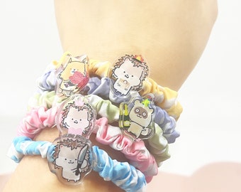 Cute Kawaii Character Hair Tie Hair Band Rainbow Colours Elastic Ballet Rose Spooky Celebration Party Goodies Chinese Bun New Year Foodie