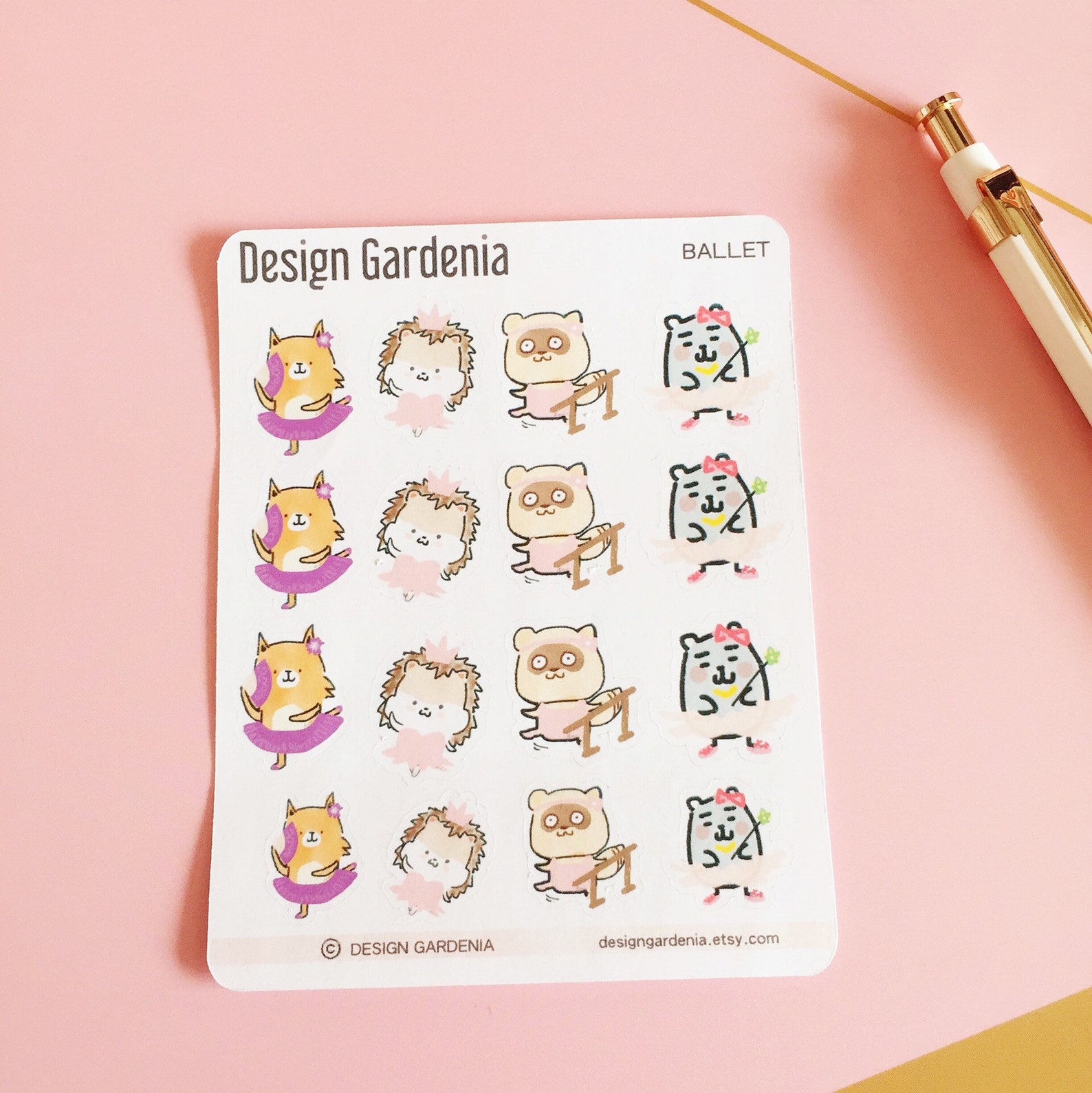 ballet stickers • ballerina • tutu • designgardenia • leotard • pointe shoes • barre • exercise • practice • class • learn • dre