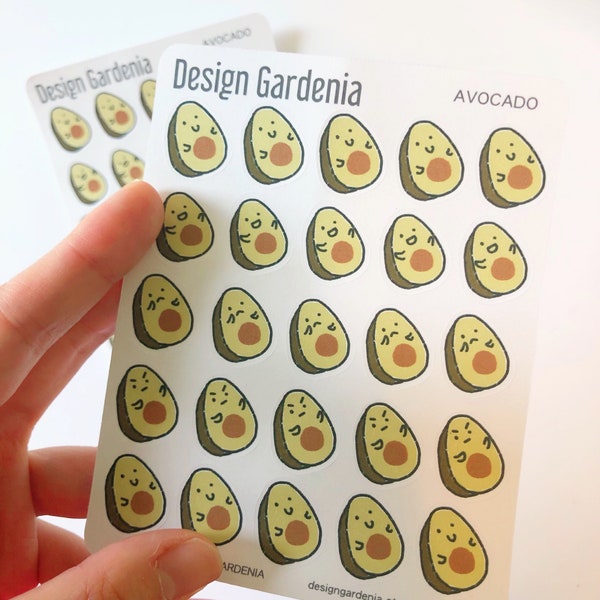 Tiny Small Little Avocado Stickers • Dot • Checklist • Foodie • Functional Stickers • Guacamole • Fruit •Vegetables • emoticon
