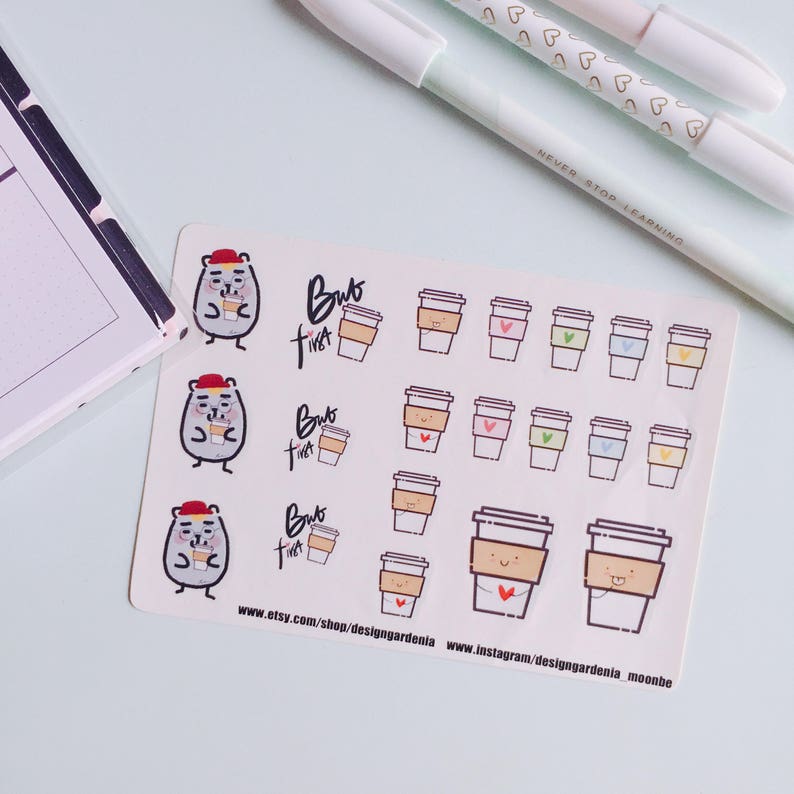Printable Stickers \u2022 Design Gardenia \u2022 functional Stickers \u2022 Arrows Stickers \u2022 Planner Stickers \u2022 Happy Mail Stickers \u2022 Coffee Stickers
