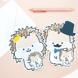 かわいいハリネズミの誕生日カード ママとパパのダイカットブランクカード 動物アート 父の日 ユニーク 母の日の挨拶 子供 赤ちゃん 幼児カード