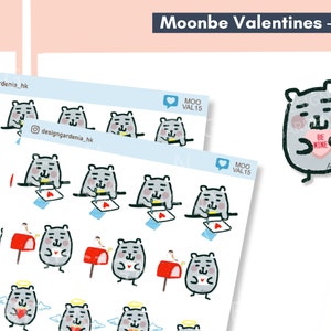 Pegatina de San Valentín dibujada a mano para novia, regalo para amantes, mamá, sello de San Valentín para planificador, regalo de pareja, aniversario, esposa