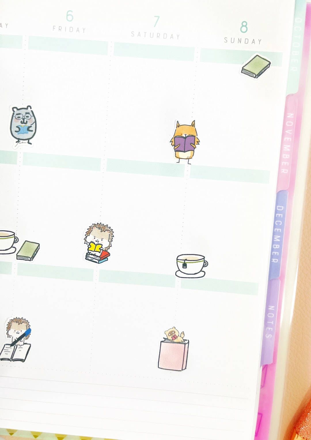 Cute Book Lover Sticker Kawaii Reading Club Sticker Bujo Bullet Journal ...