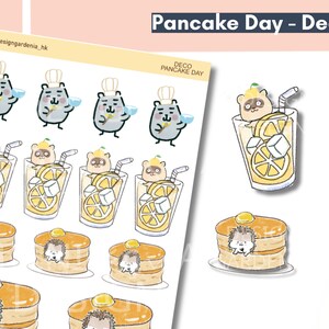 Planificateur de journée crêpes autocollant limonade cuisinier cadeau pour maman cheat day food amateur food chef Bullet Journal Bujo