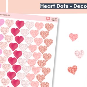 Winzig kleine kleine Glitzer Herz Aufkleber • Dot Aufkleber • Checklisten Aufkleber • Valentines Aufkleber • Funktionale Aufkleber • Liebe Aufkleber