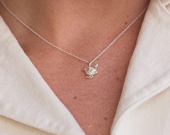 Verstellbare Kette aus Sterlingsilber mit Anhänger: Britischer Vogelanhänger