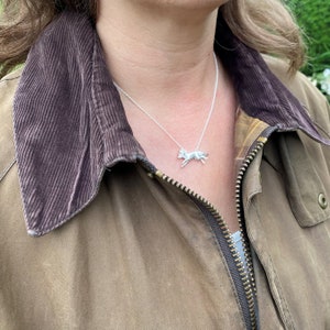 Running Fox Necklace, Fox Necklace, Silver Fox, Fox, Fox Jewellery, Fox Gift