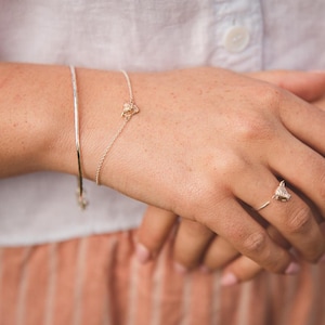 Sterling Silver Highland Cow Bracelet: Adjustable Chain, Farm Animal Jewelry