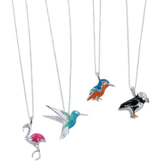 NEWEI Collana Con Ciondolo Colibrì Smaltato – Gioiello Colorato Per Donne E Ragazze, Regalo Simpatico