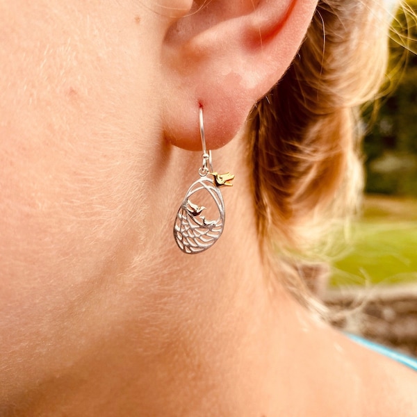 Bird Nest Earrings Etsy