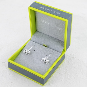 Elephant Earrings, Sterling Silver Elephant Earrings, Elephant Drop, Elephant Jewellery