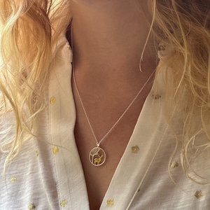 Collier nuit cerf, collier cerf, collier animal, collier nature
