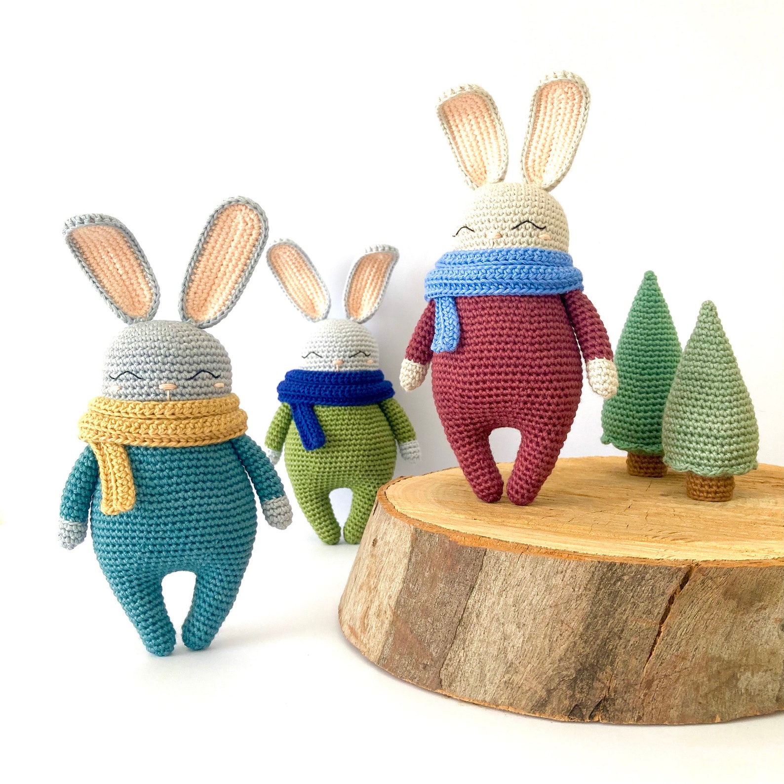 Bunnies in Onesies Amigurumi Crochet Pattern Etsy Sweden