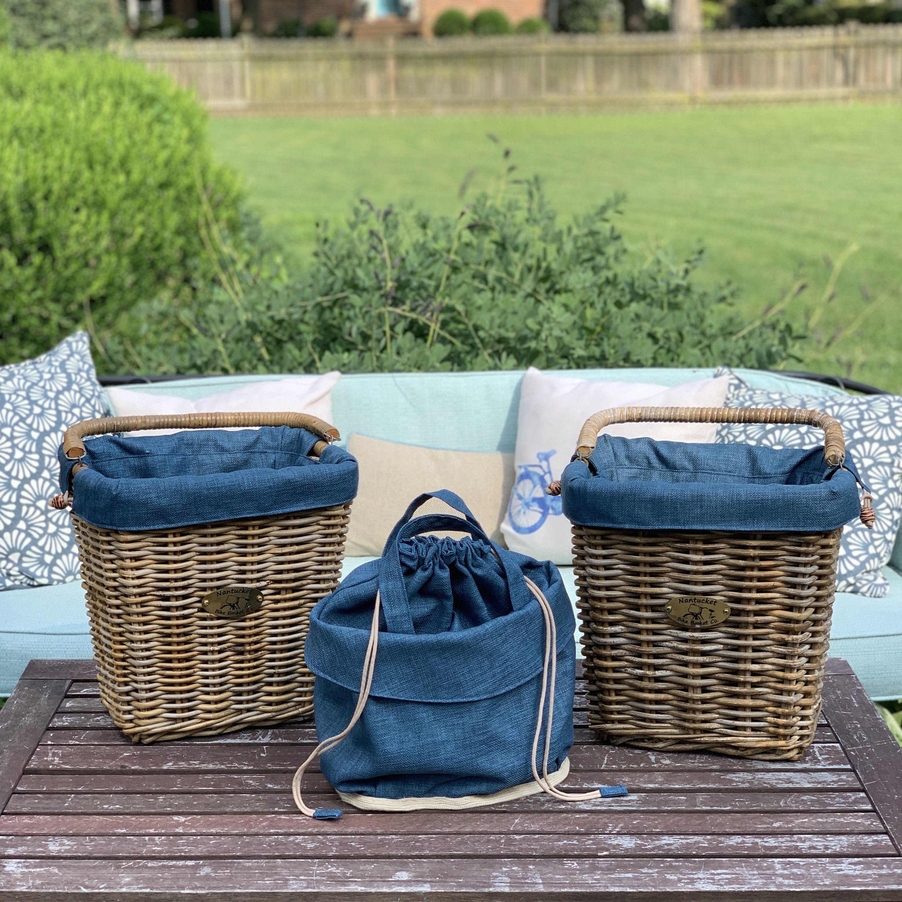 Pannier Bike Basket & Liner Nantucket Pannier Etsy